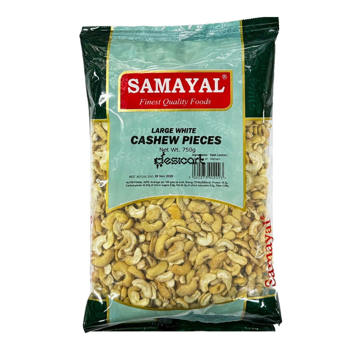 SAMAYAL CASHEW PIECES 750G