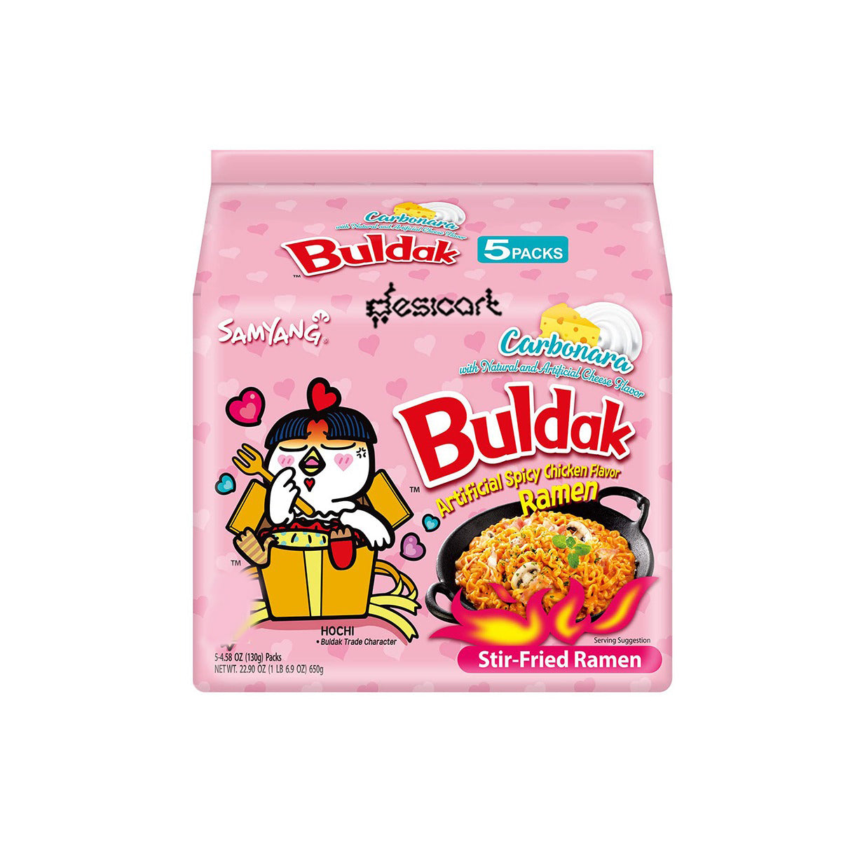 SAMYANG BULDAK CARBONARA (ARTIFICIAL SPICY CHICKEN FLAVOUR)650G