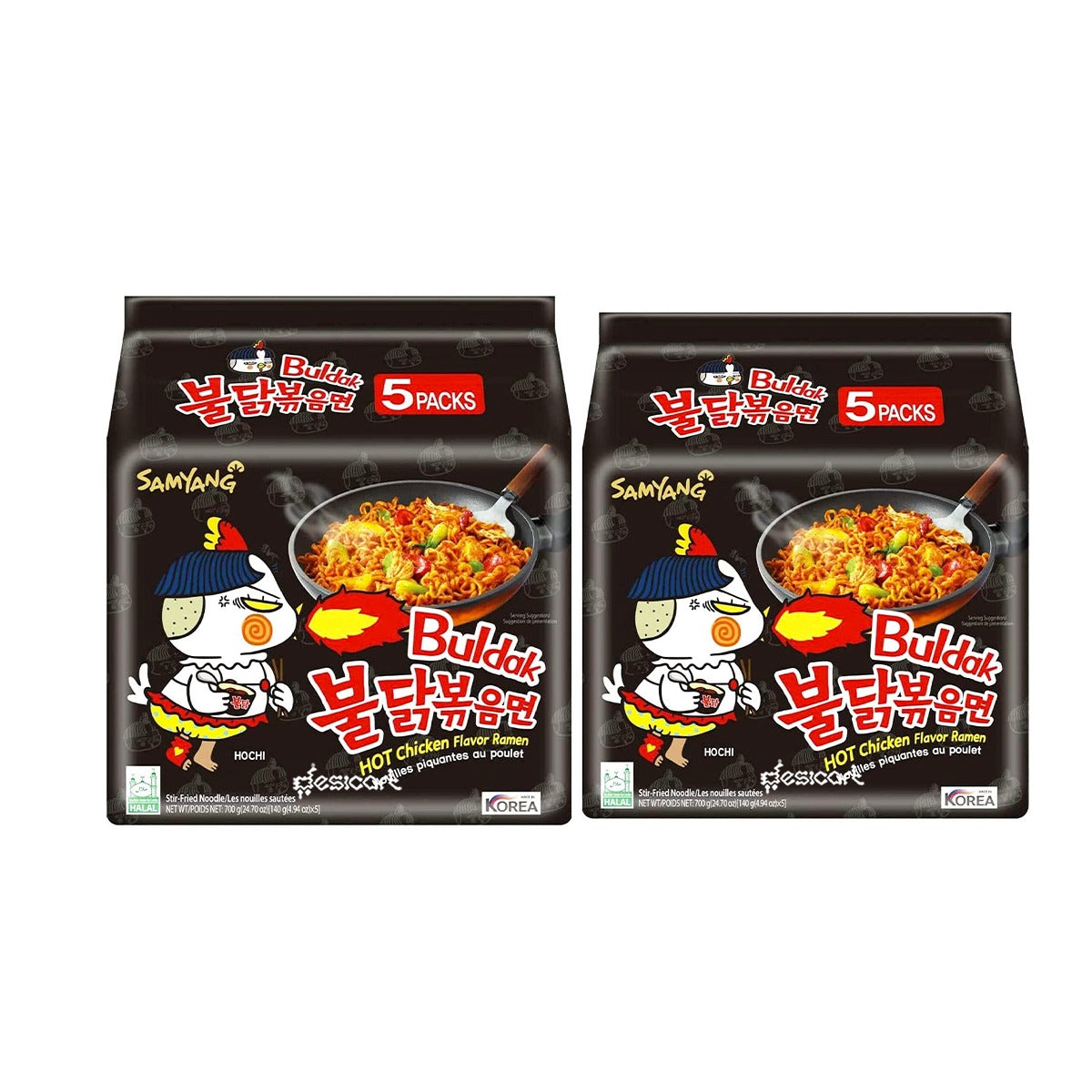SAMYANG BULDAK(ARTIFICAL SPICY CHICKEN FLAVOUR RAMEN)(PACK OF 2)700G