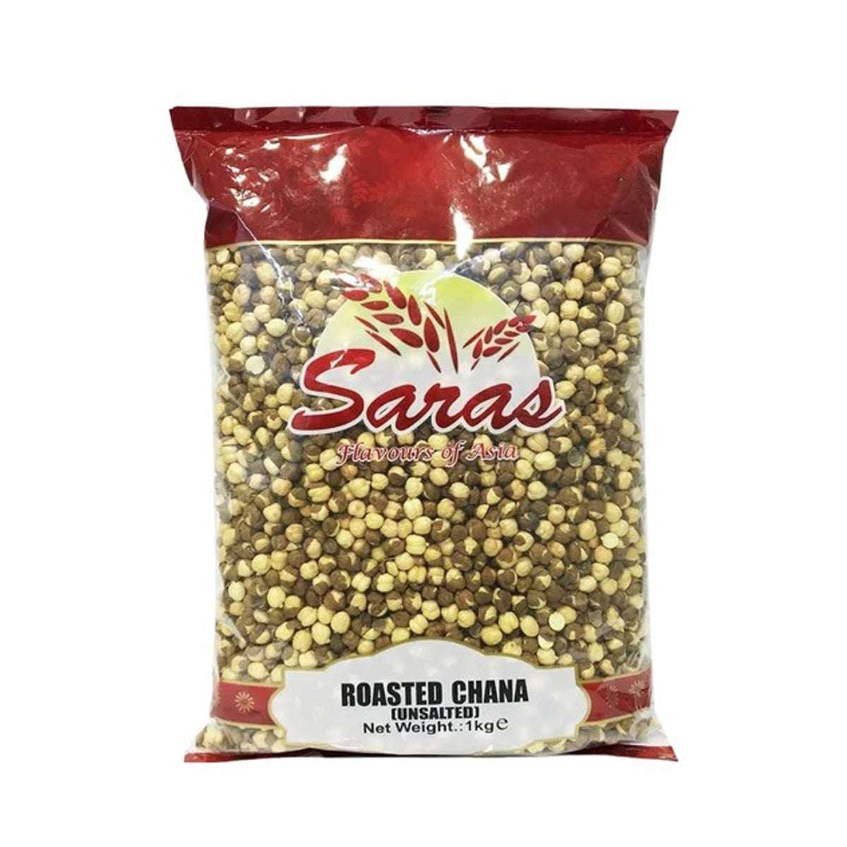 Buy Saras Roasted Chana Unsalted 1kg at desicart.co.uk- Online Indian Grocery store UK