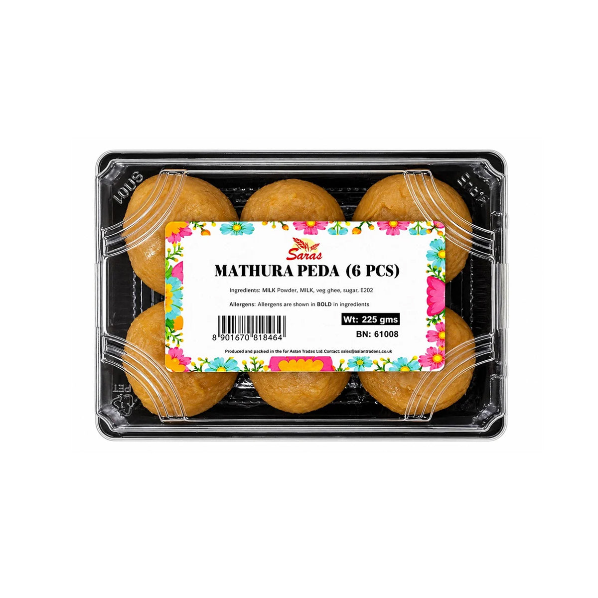 Buy Saras Mathura Peda (6Pcs) 225g at Desicart.co.uk - Online Indian Grocery Store UK