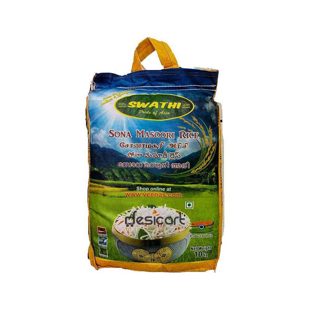 Buy Swathi Sona Masoori 10kg at Desicart.co.uk - Online Indian Grocery Store UK