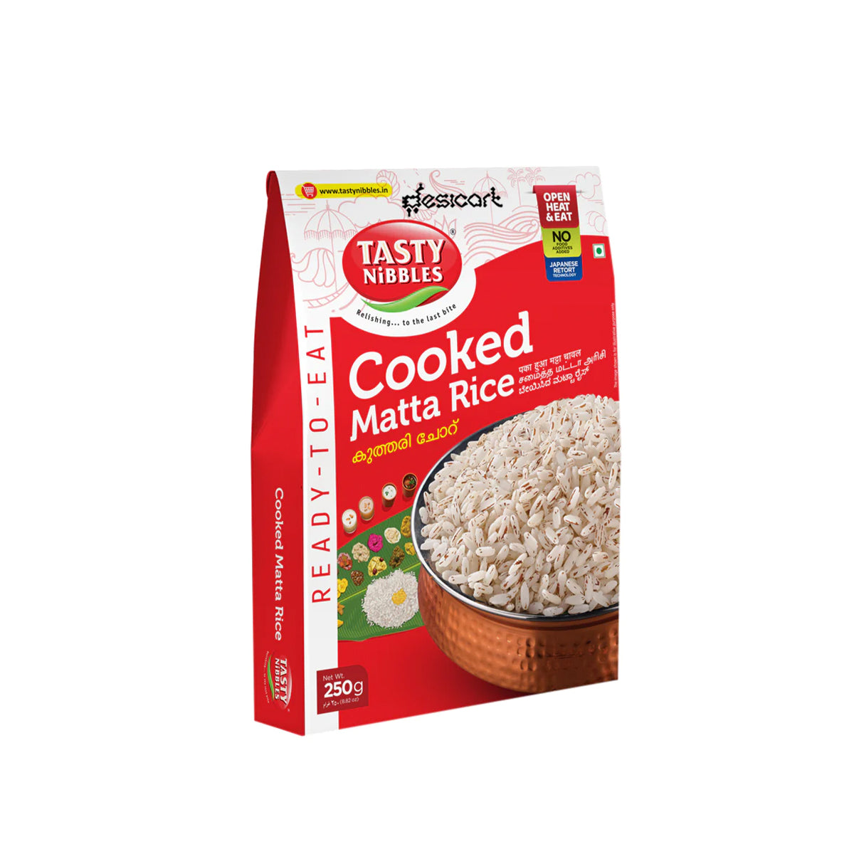TASTY NIBBLES COOKED MATTA RICE 250G