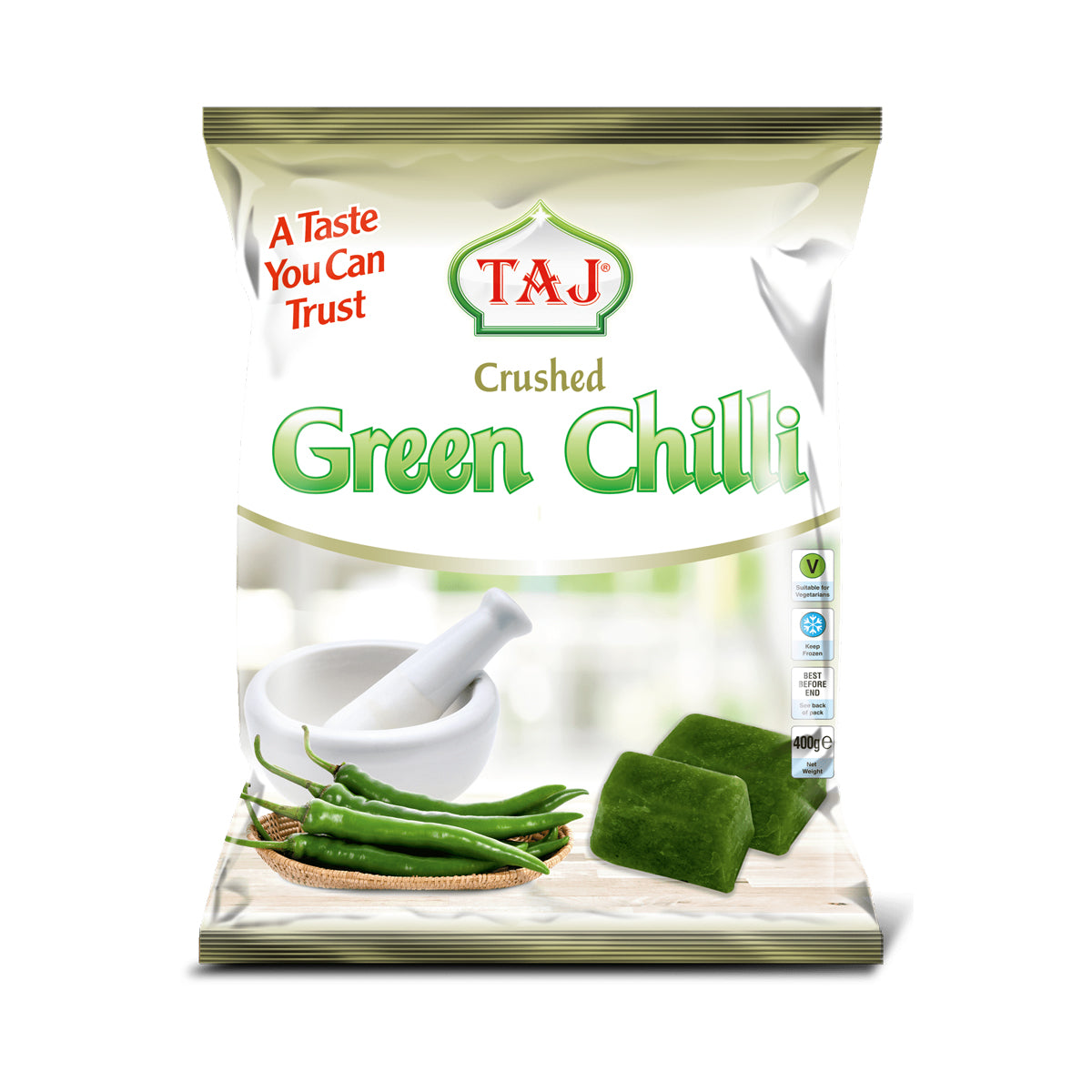 Buy Taj Crushed Green Chilli 400g at Desicart.co.uk - Online Indian Grocery Store UK