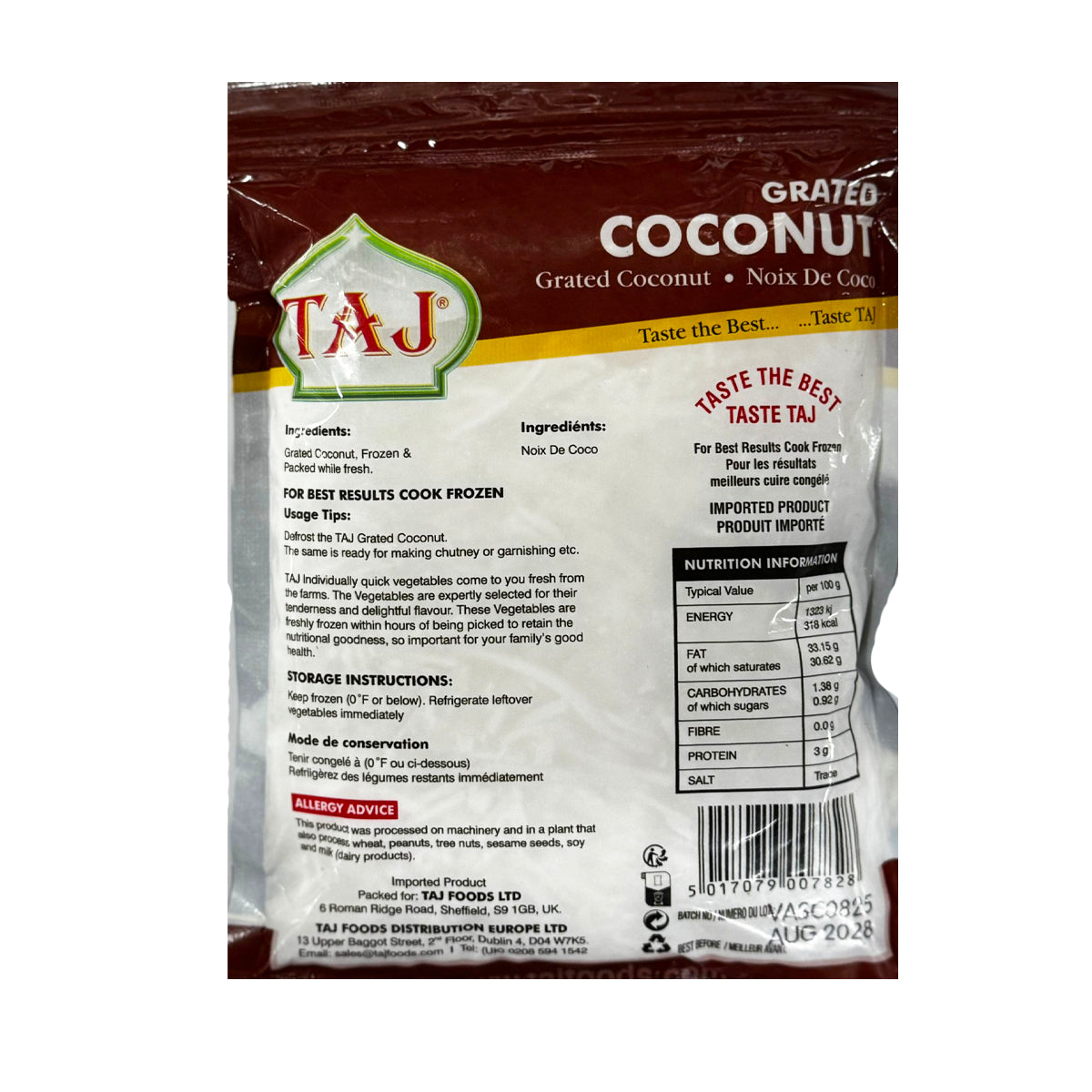 Taj Grated Coconut 300g