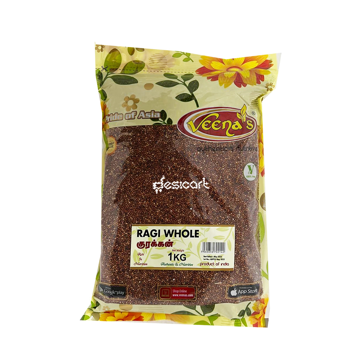 VEENA'S RAGI WHOLE 1KG