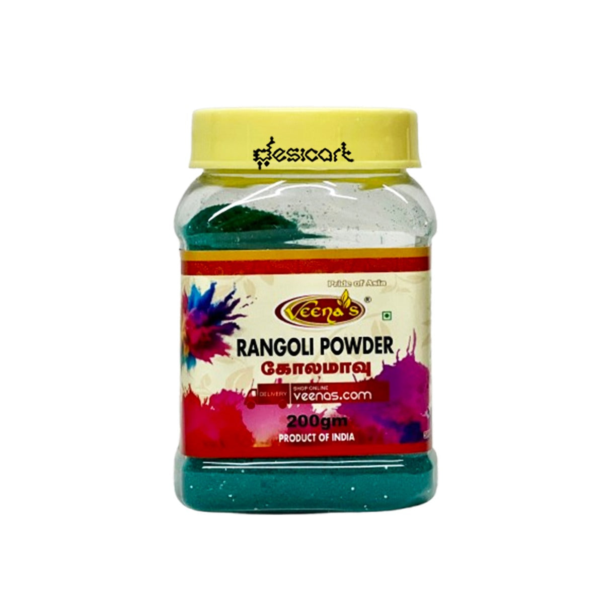 VEENA'S RANGOLI POWDER (RAMAR BLUE COLOUR)200G