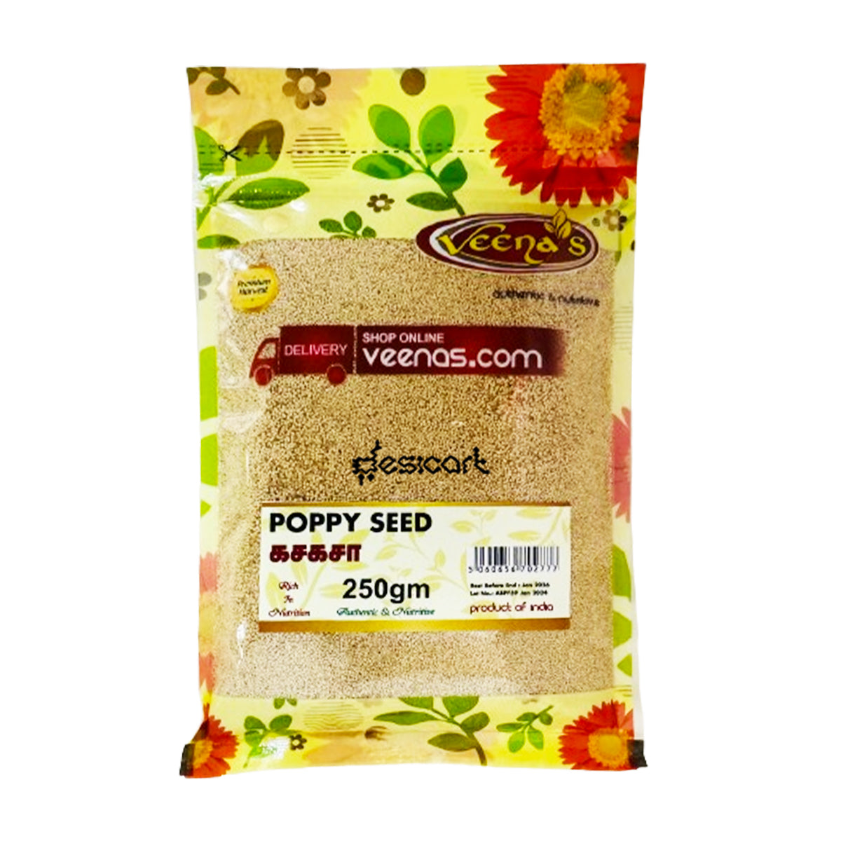 Veenas Poppy Seeds 250g