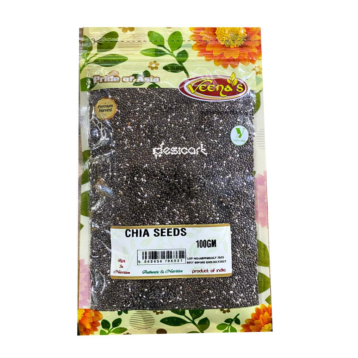 Buy Veenas Chia Seeds 100g at Desicart.co.uk - Online Indian Grocery Store UK