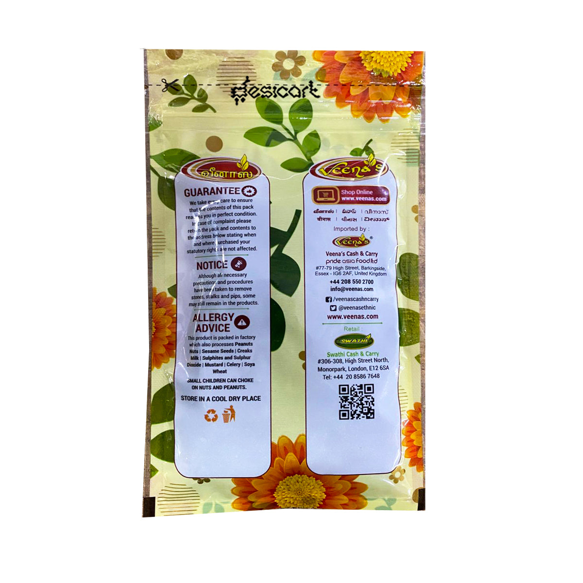 Buy Veenas Sabja Seeds (Basil Seeds) 100g at Desicart.co.uk - Online Indian Grocery Store UK