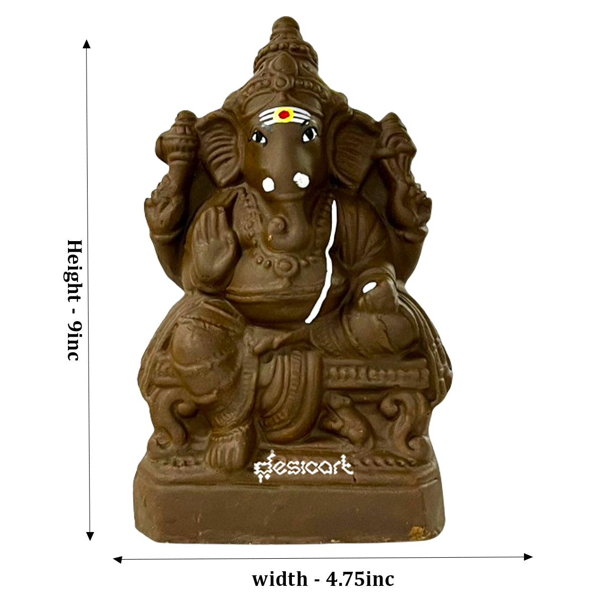 Clay Vinayagar 9 Inch 