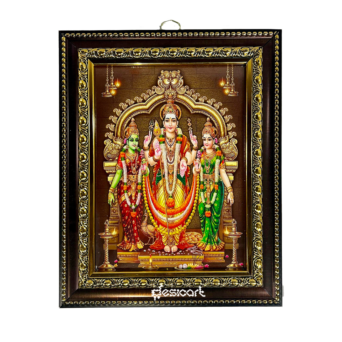 HINDU GOD PHOTO FRAME (LORD MURUGAR)(SIZE 25CM*20.5CM)