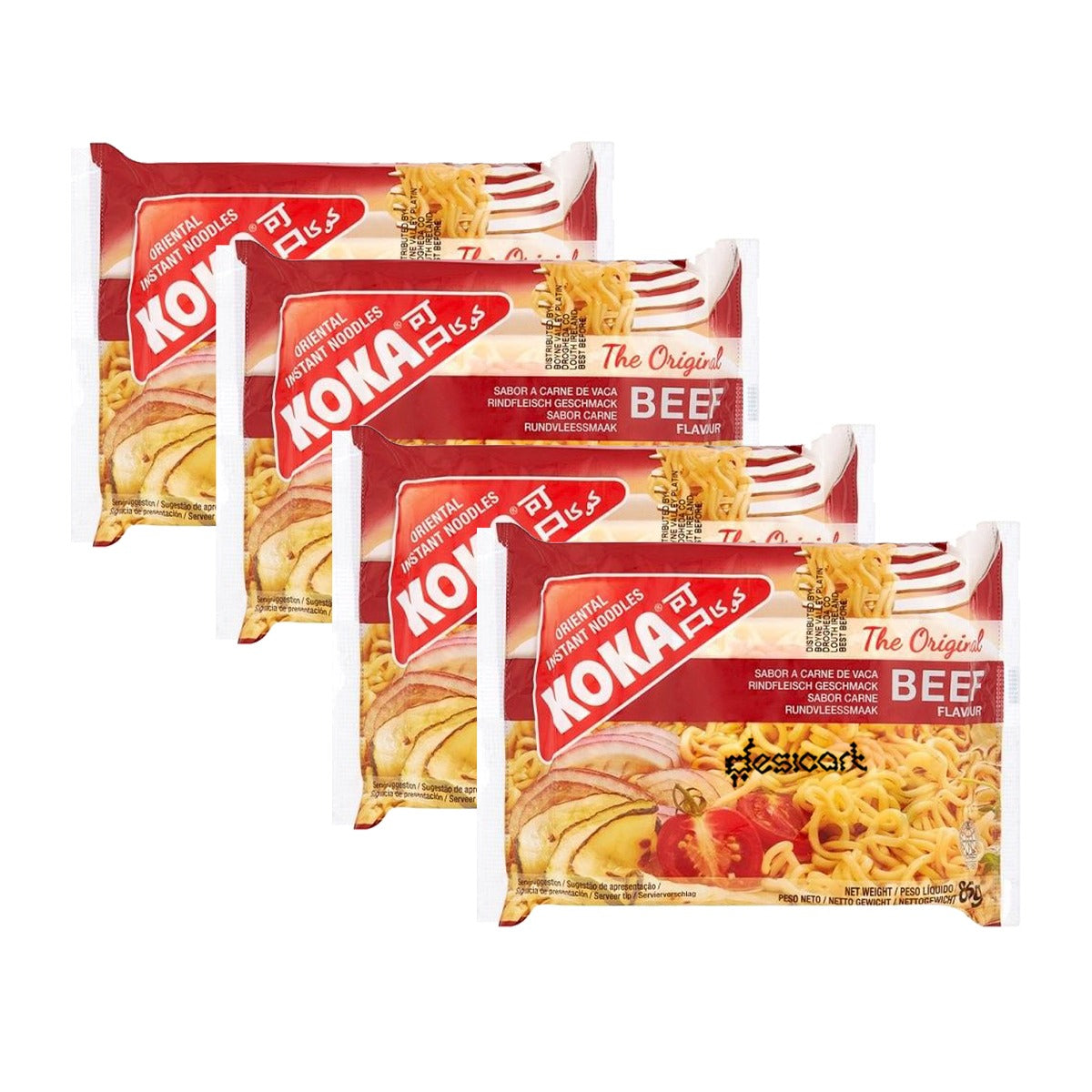 KOKA NOODLES BEEF FLAVOUR 85G(PACK OF 4)