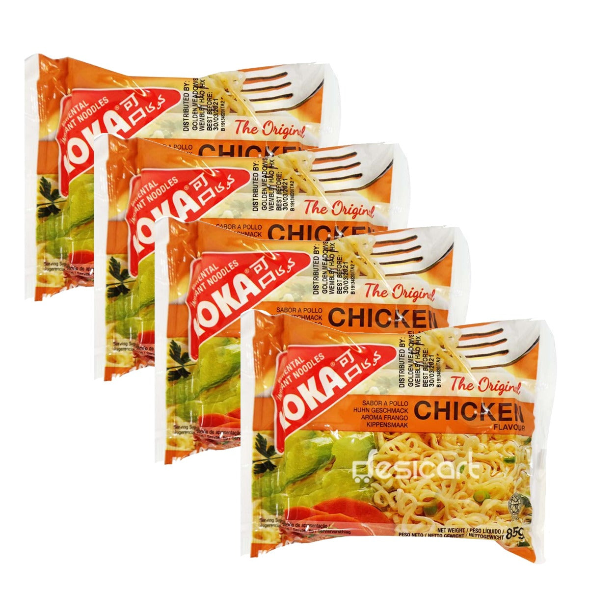 KOKA NOODLES CHICKEN FLAVOUR 85G(PACK OF 4)