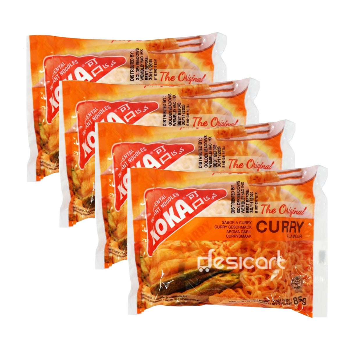 KOKA NOODLES CURRY FLAVOUR 85G(PACK OF 4)