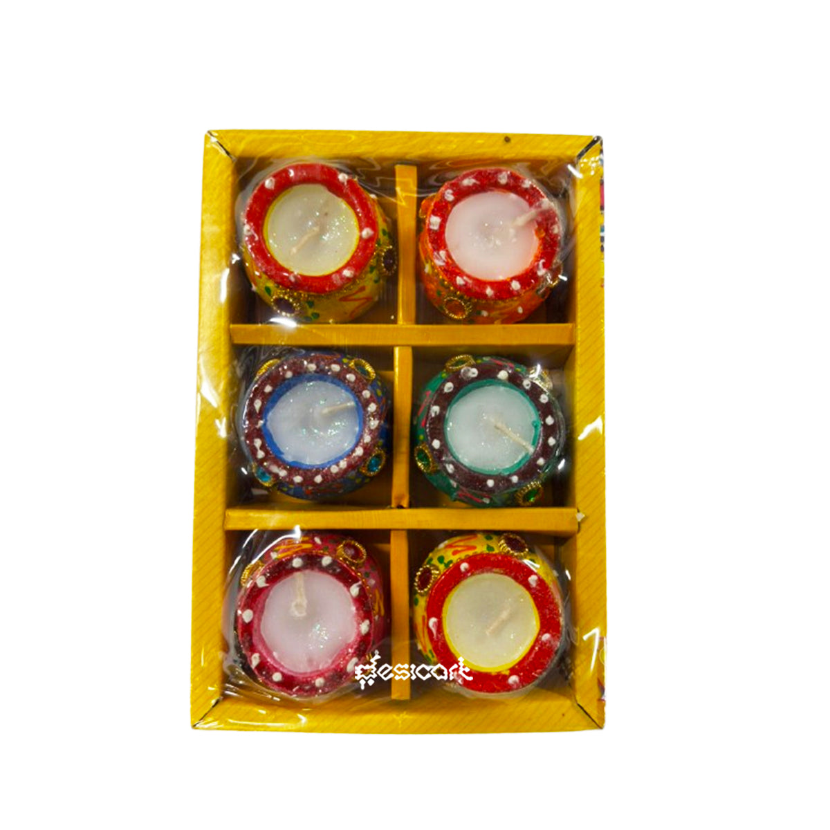 CLAY POT MATKA WAX DIYA SET (PACK OF 6)