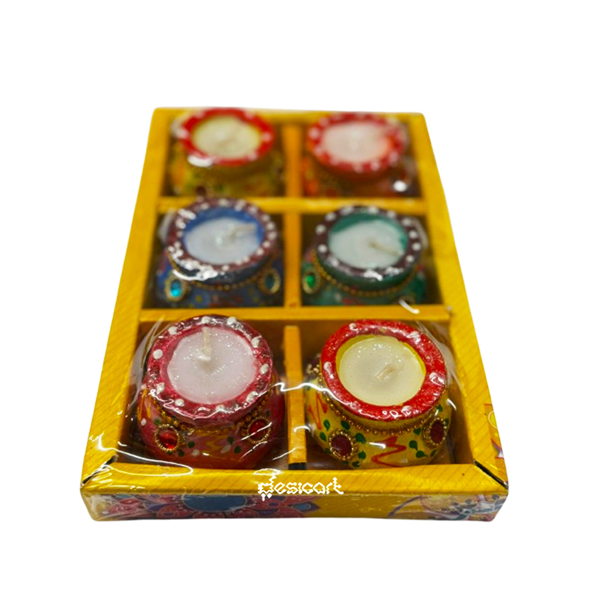CLAY POT MATKA WAX DIYA SET (PACK OF 6)