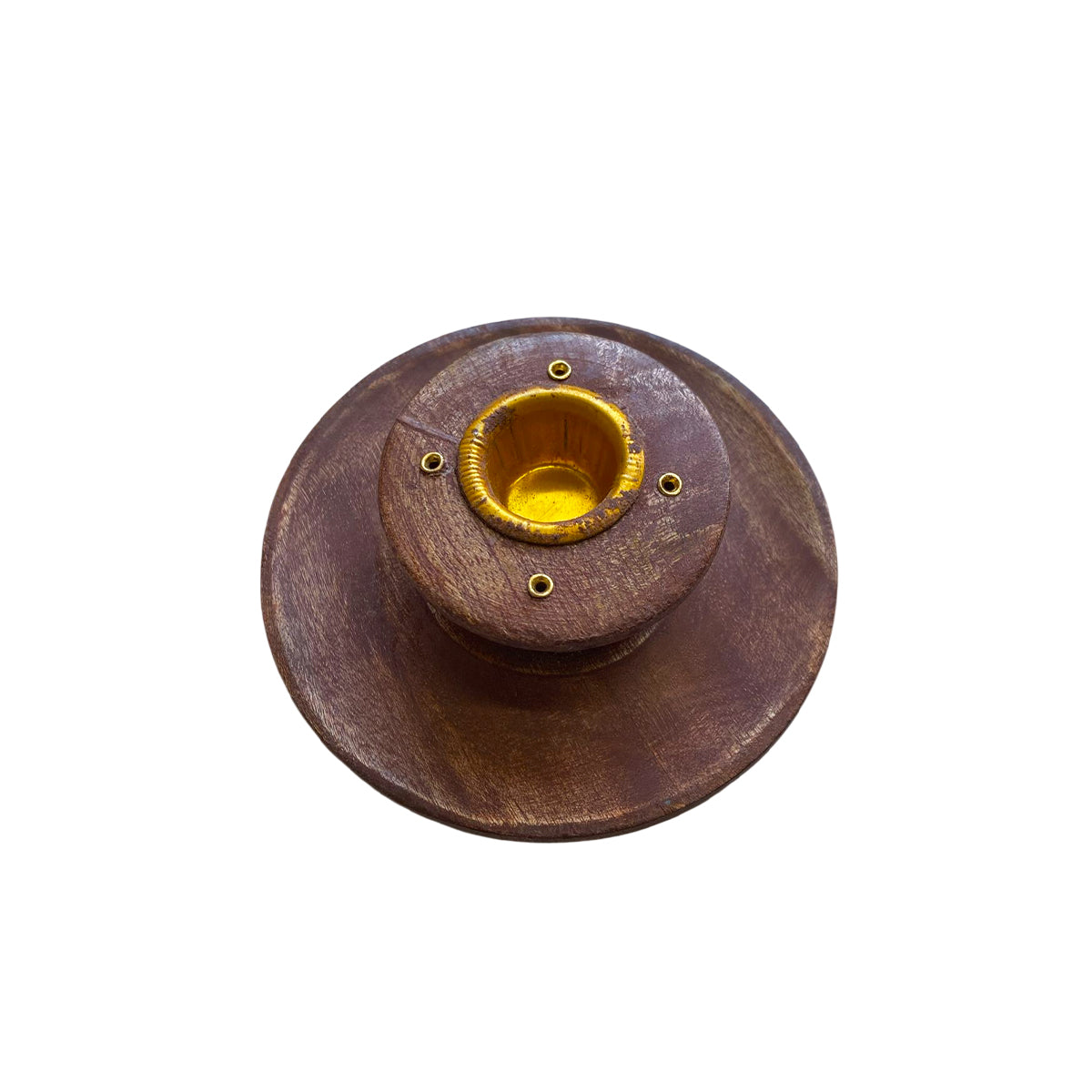 AGARBATTI STAND ROUND WOOD 80G