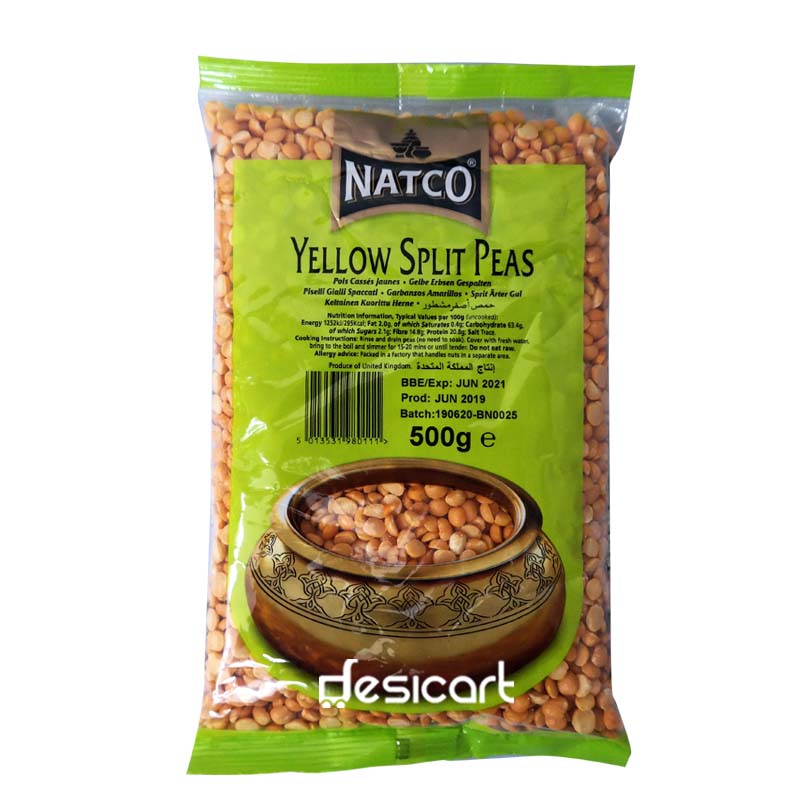 NATCO YELLOW SPLIT PEAS 500G