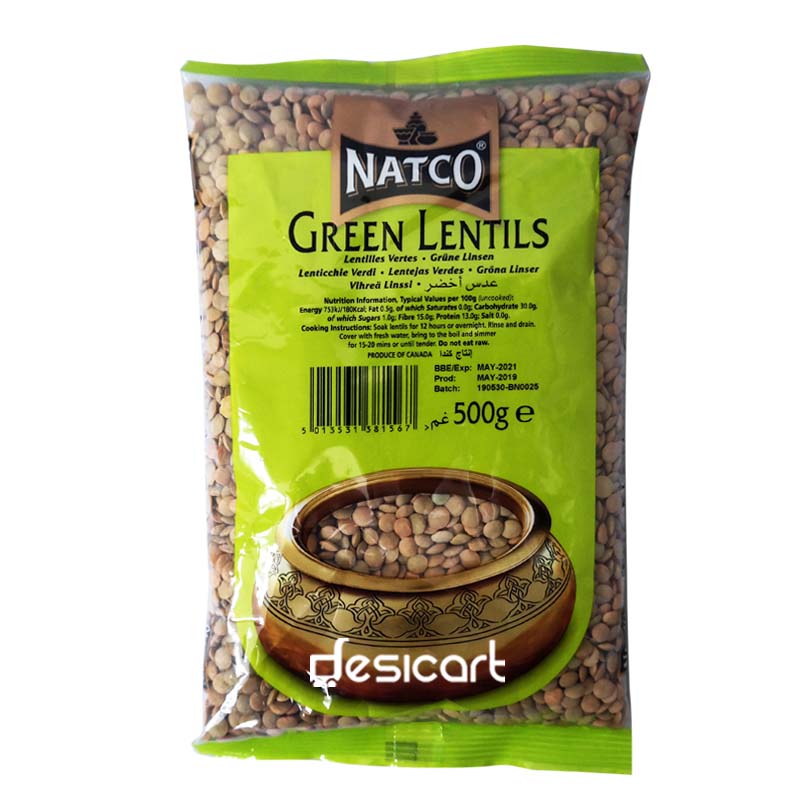 NATCO GREEN LENTILS 500G