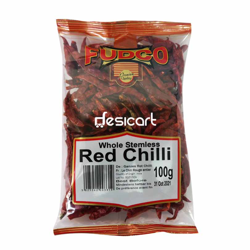 Fudco Chilli Whole Red Long 100g