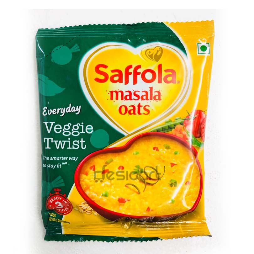 SAFFOLA VEGGIE TWIST OATS 38G