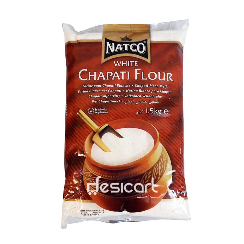 NATCO CHAPATI FLOUR WHITE 1.5KG