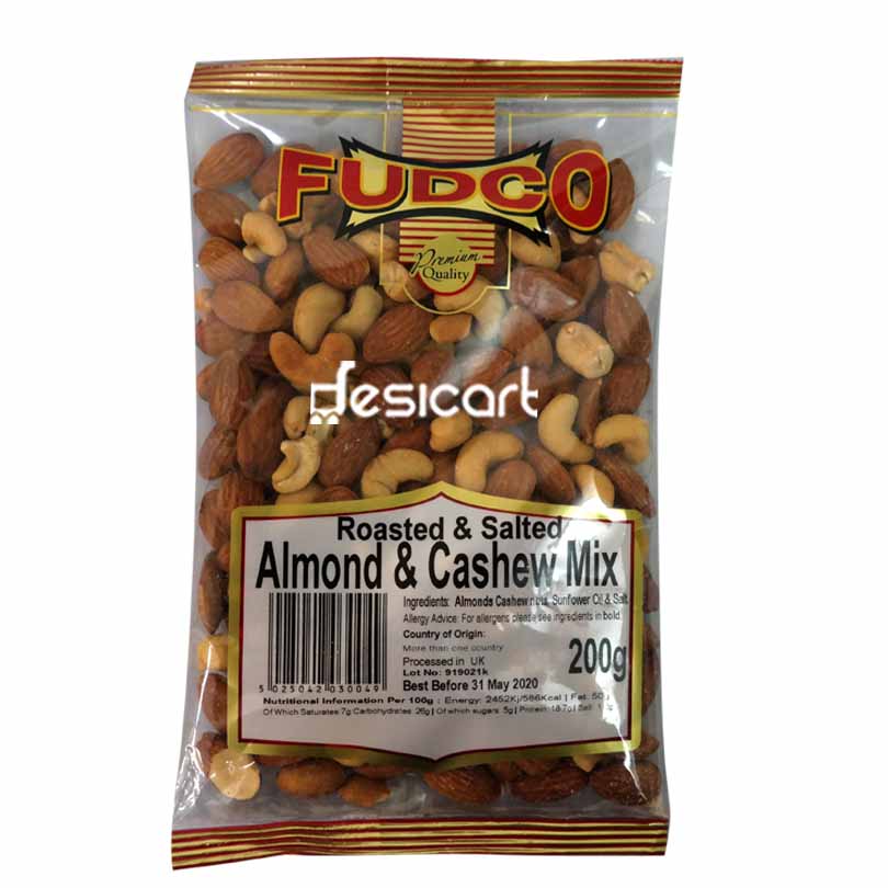 FUDCO ALMOND &CASHEW ROASTED SALTED 200G
