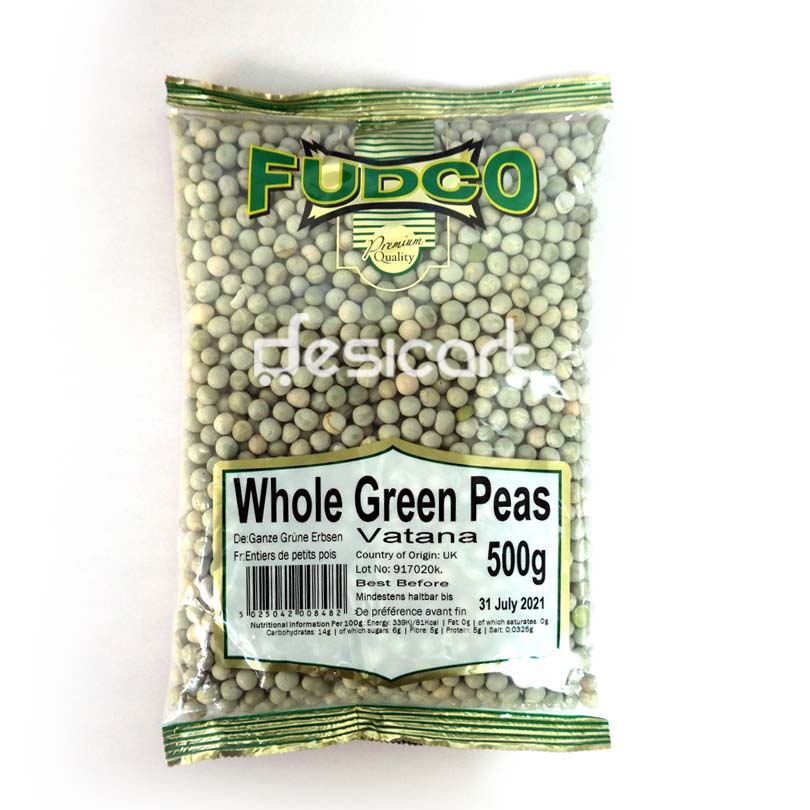 FUDCO PEAS GREEN WHOLE 500g