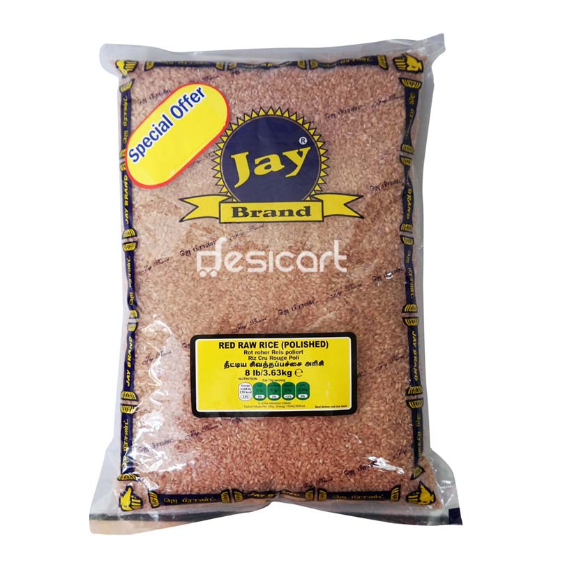 JAY BRAND RED RAW POLISHED RICE 3.6KG