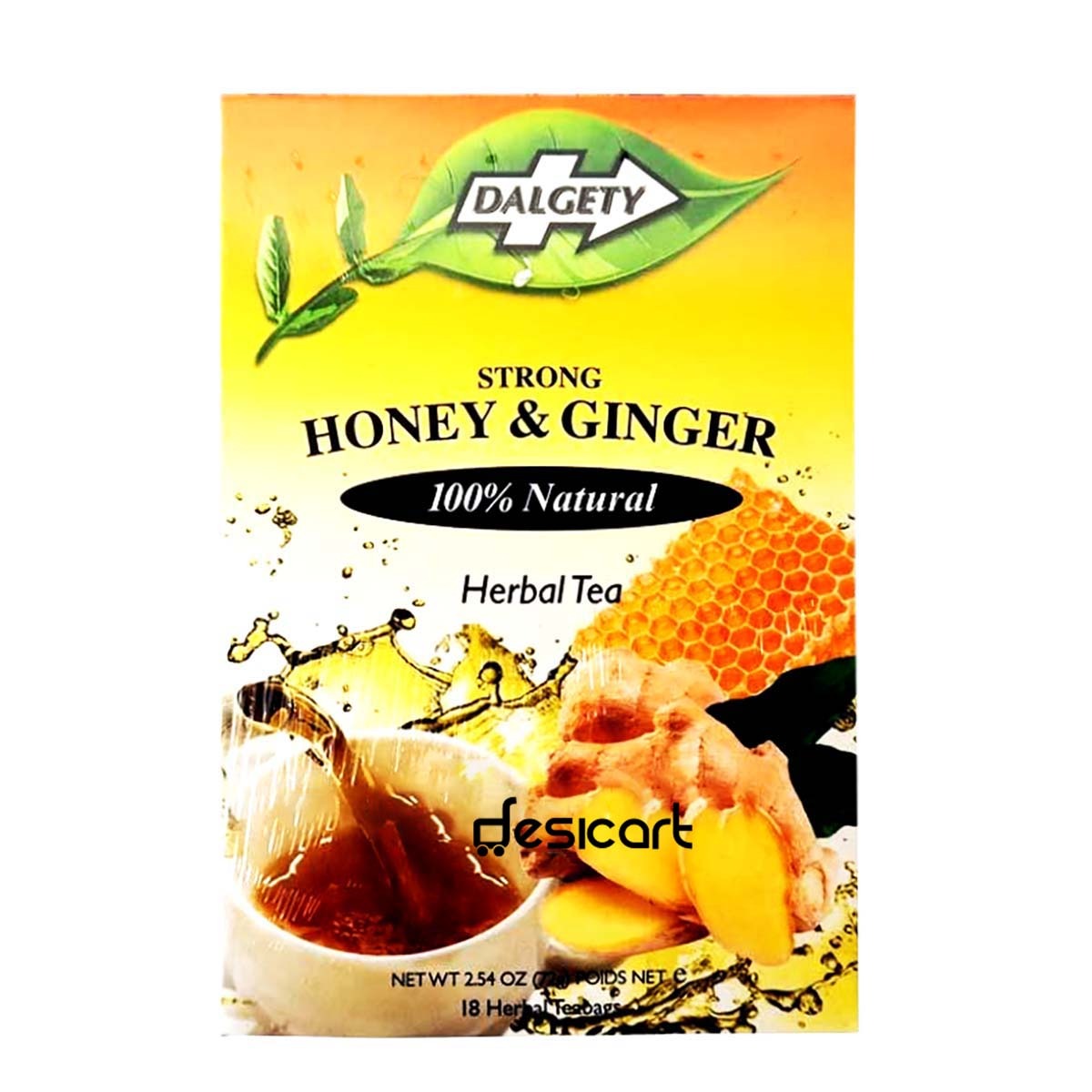 DALGETY HONEY & GINGER HERBAL TEA 126G