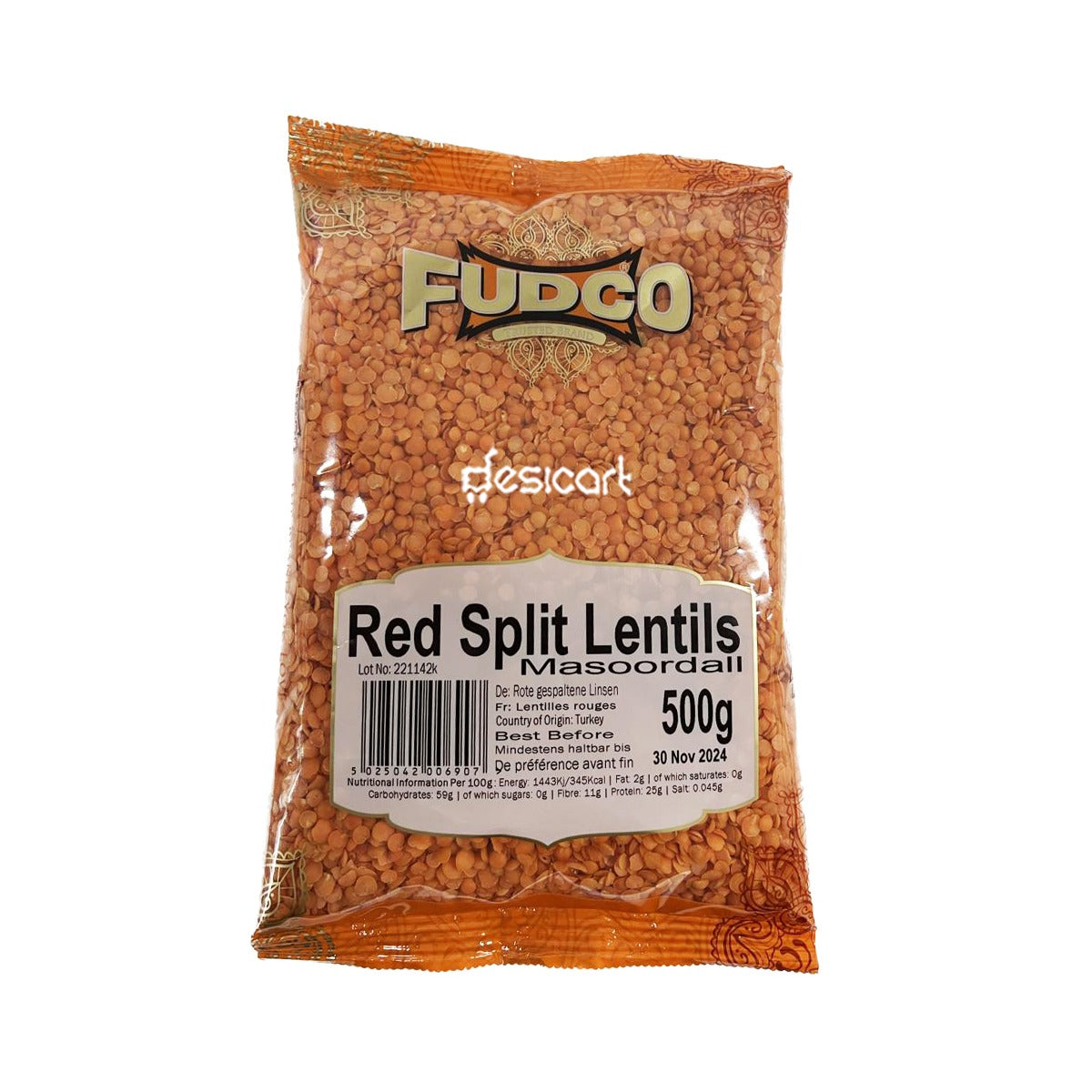 Fudco Red Split Lentils (Masoor Dal) 500g