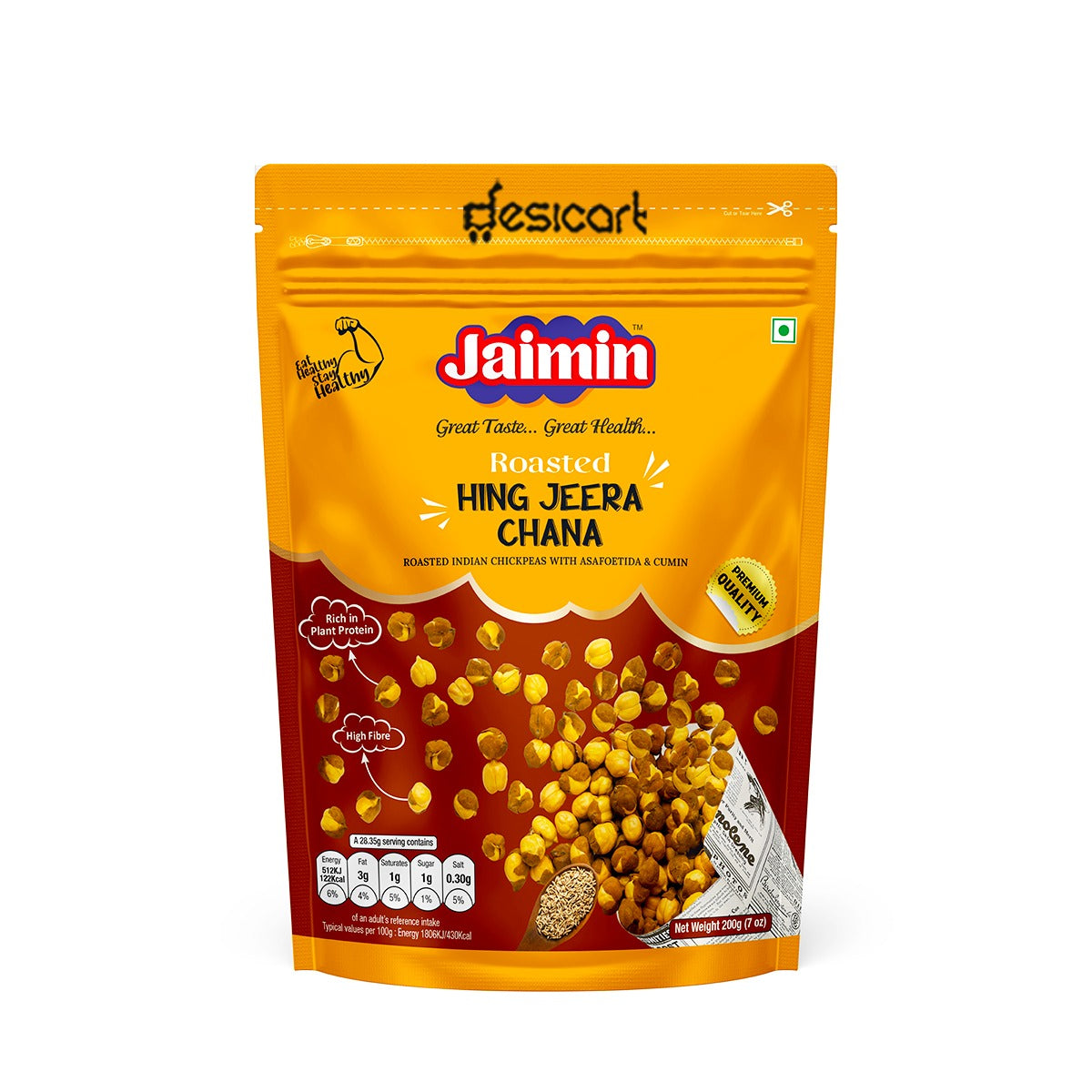 Jaimin Roasted Hing Jeera Chana 200g