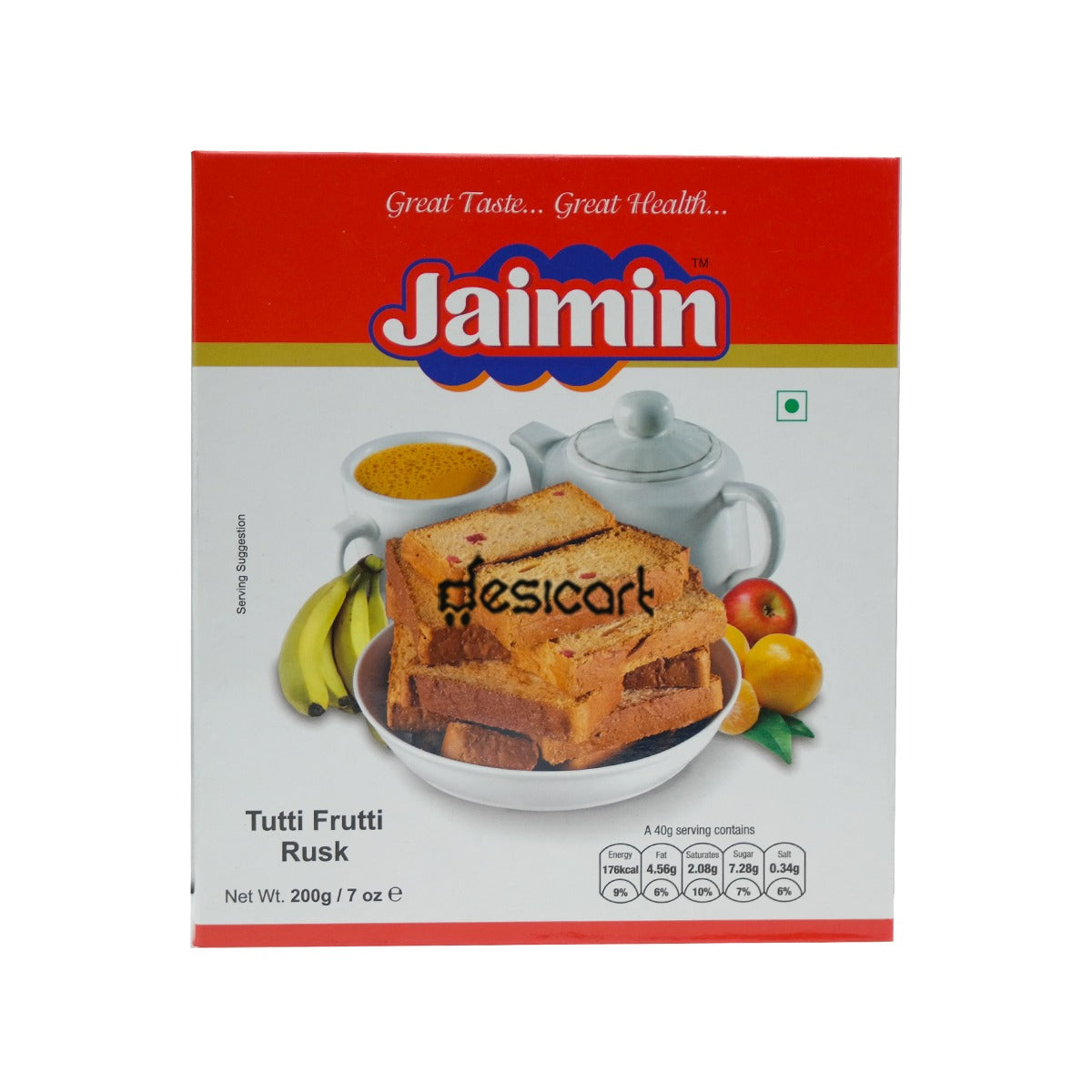 Jaimin Tutti Frutti Rusk 200g