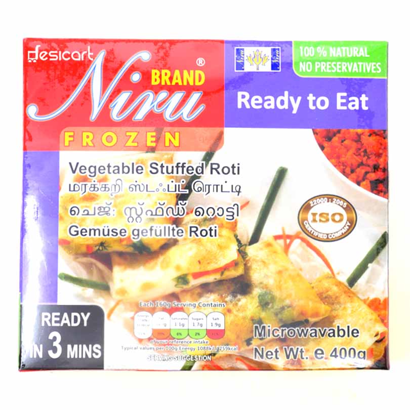 Packaging For Rotti Buy Niru Vegetable Stuffed Rotti 400G online -UK | Desicart