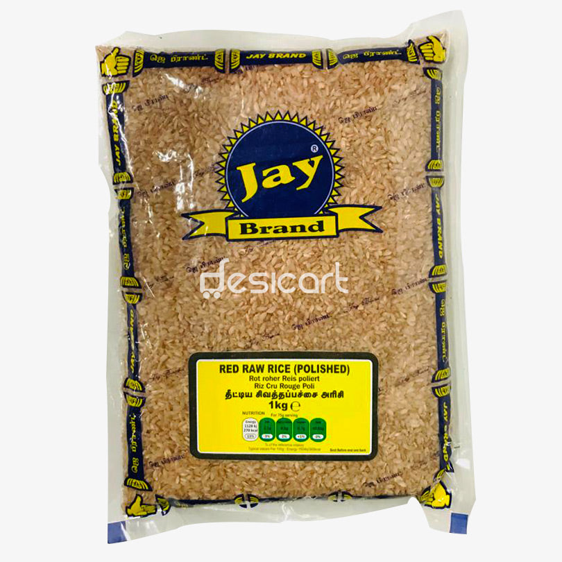 JAY BRAND RED RAW POLISHED RICE 1KG