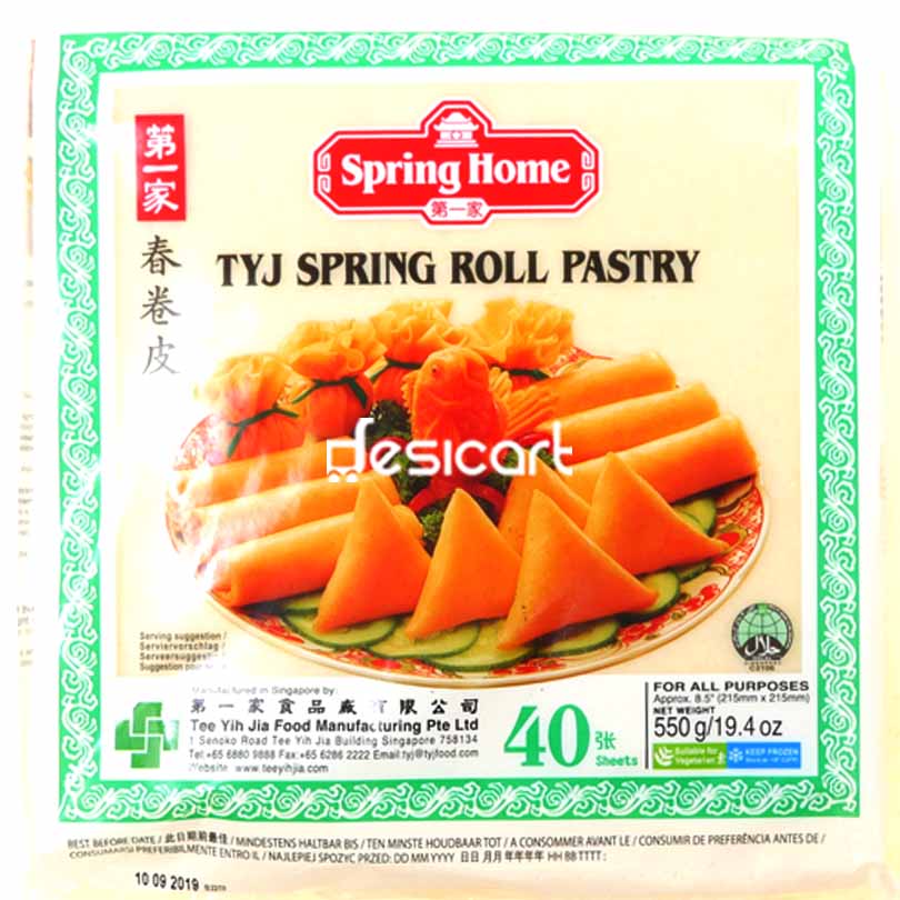 TYJ SPRING ROLL PASTRY-40 SHEETS  8.5"