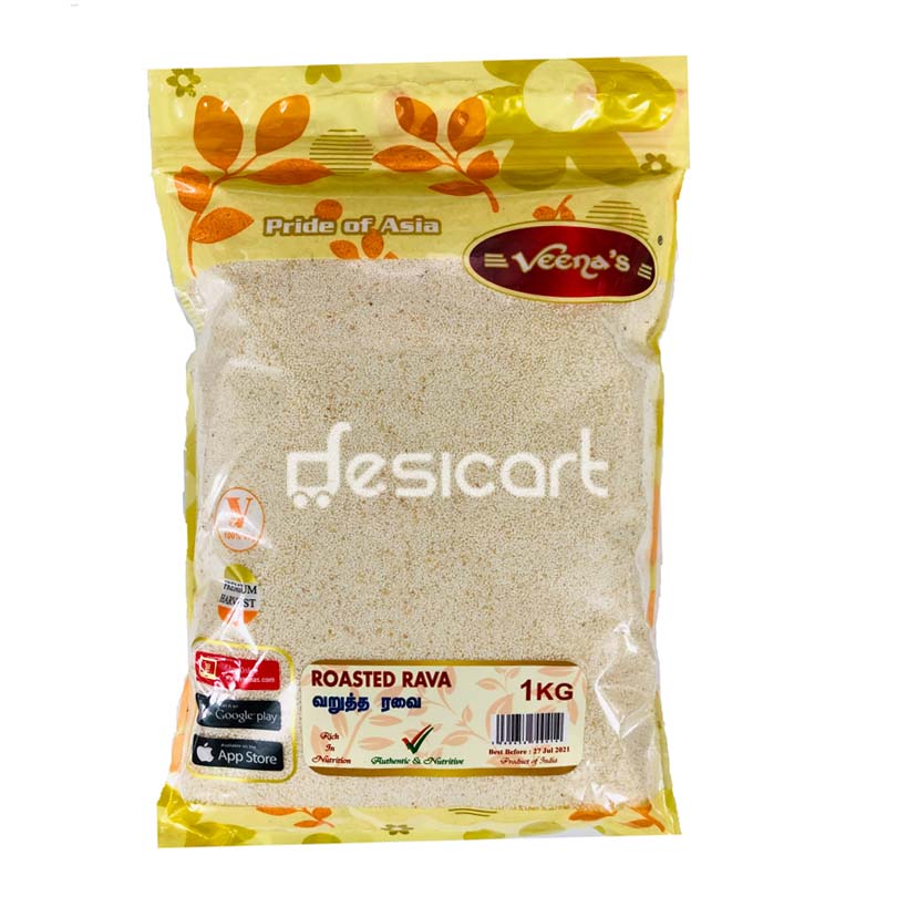 Buy Veena's Roasted Rava 1kg Online in the UK
