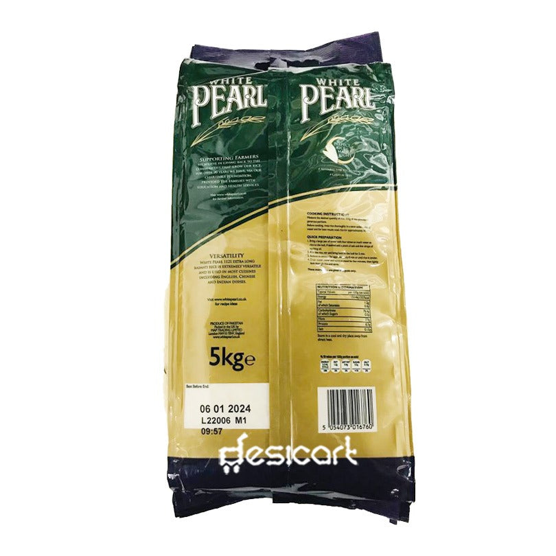 WHITE PEARL 1121 EXTRA LONG BASMATHI RICE 5KG