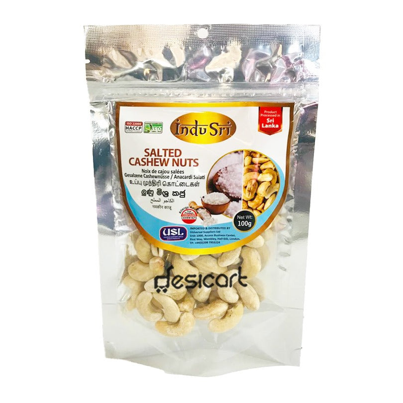 INDU SRI SALTED CASHEW NUTS 100G