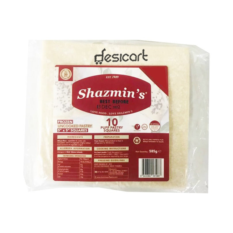 Shazmin's 10 Puff Pastry Square 585g