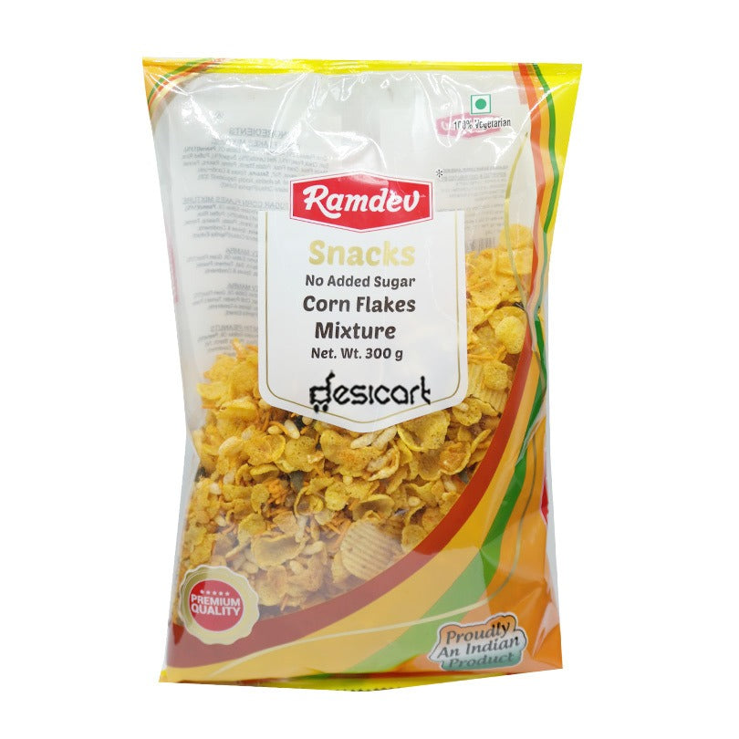 RAMDEV SNACKS CORNFLAKES MIXTURE NO ADDED SUGAR 300G