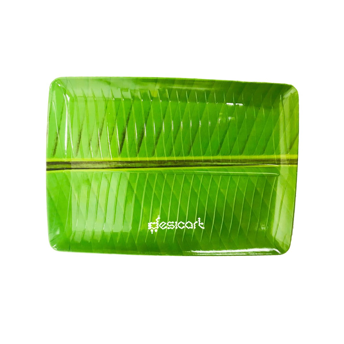 BANANA LEAF TYPE SQUARE PLATE (LENGTH:12CM AND BREADTH:8CM)