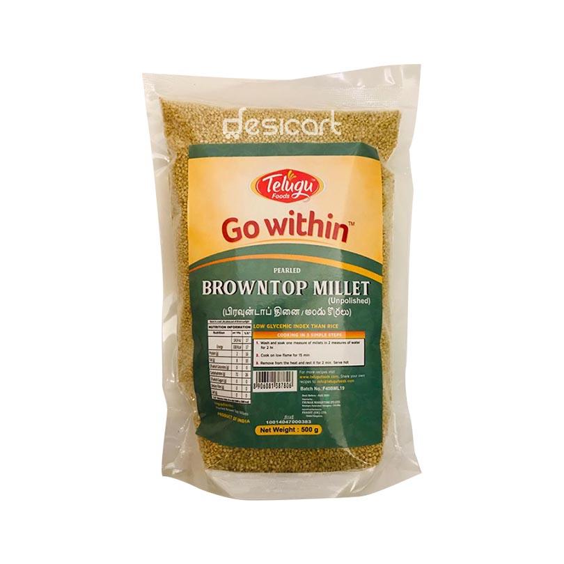 TELUGU FOODS BROWN TOP MILLET 500G