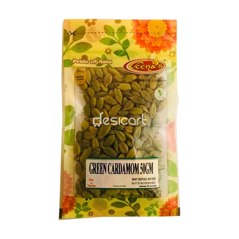 VEENA'S GREEN CARDAMOM 50G