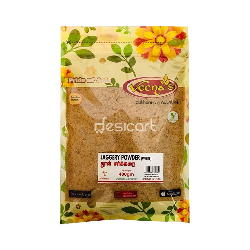 VEENA'S JAGGERY POWDER - WHITE 400G