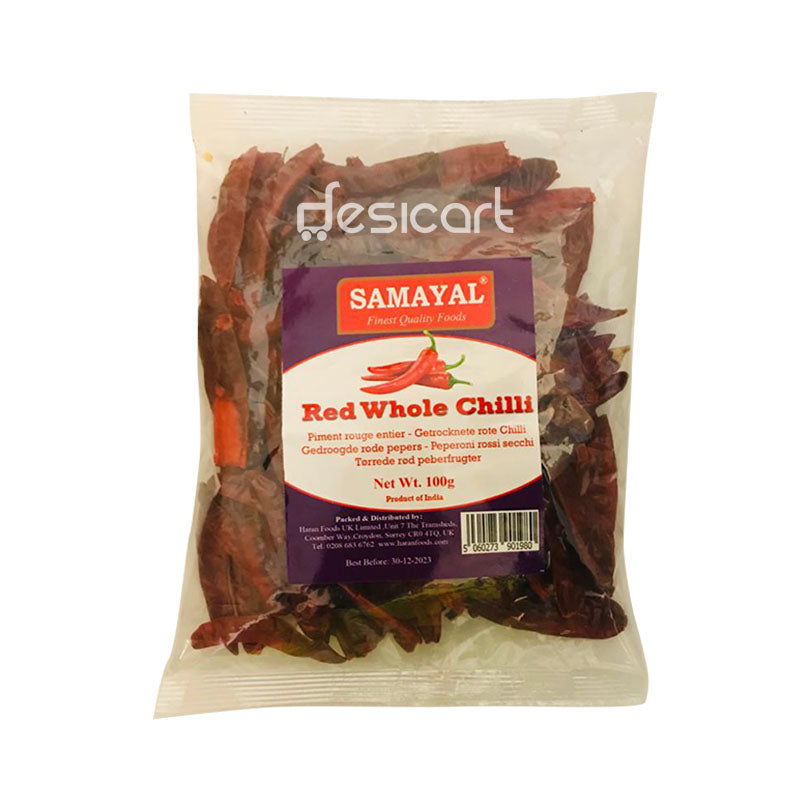 SAMAYAL WHOLE RED CHILLI 100G